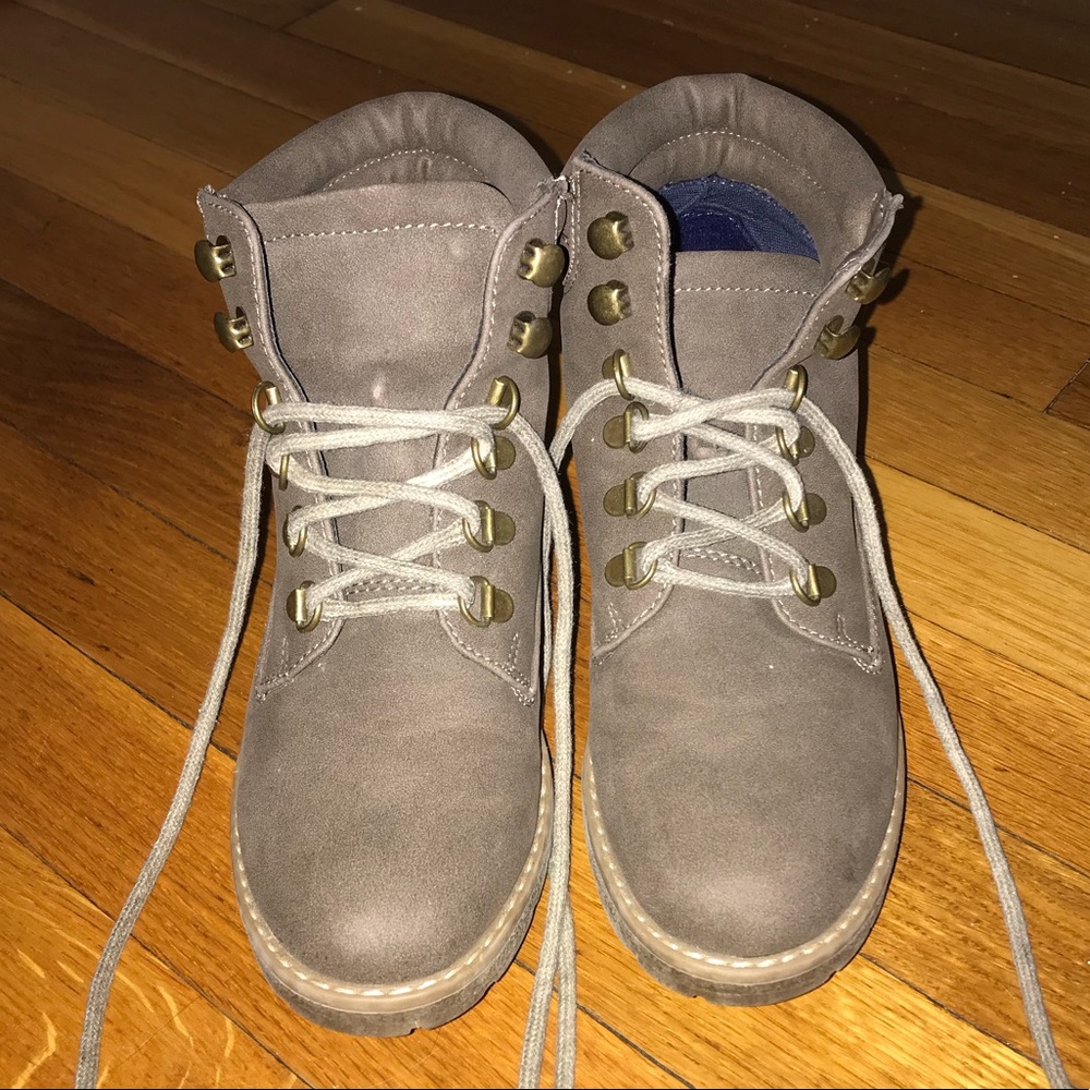 Brown Lace up Booties